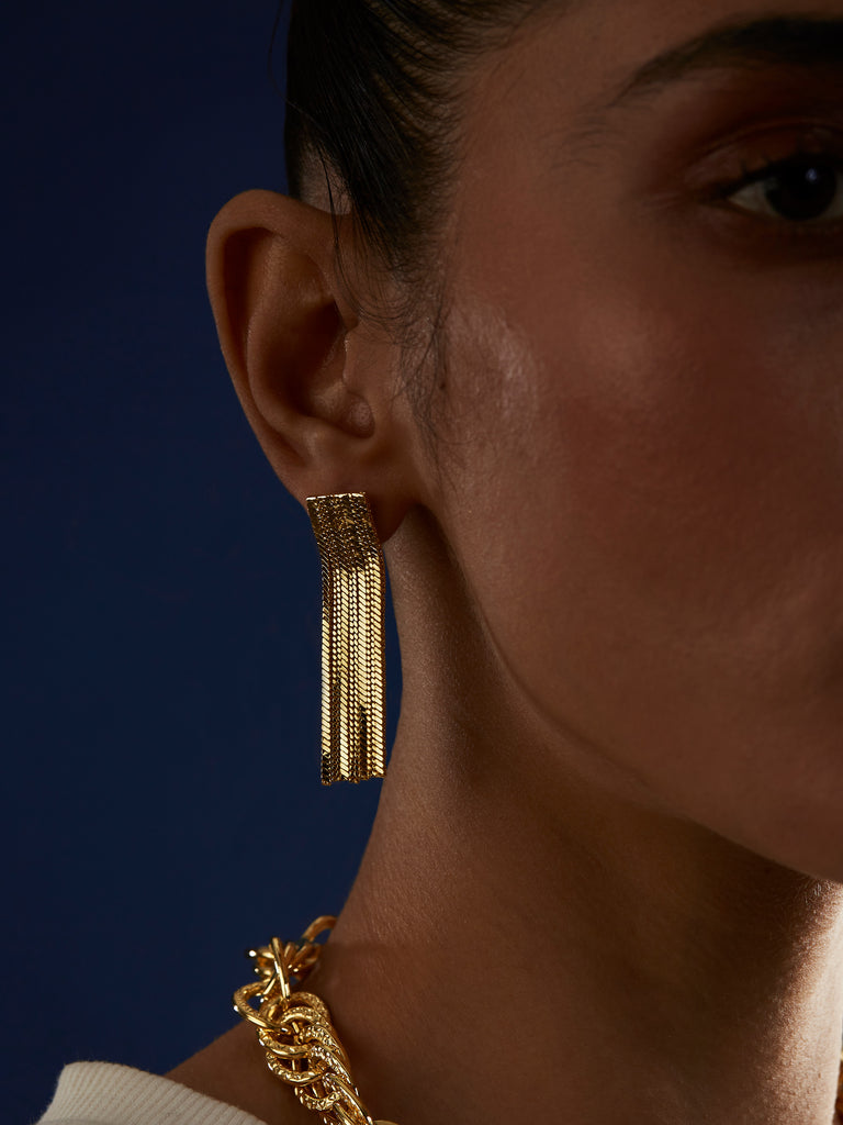 Cream-ivory short dangle earrings – Zoe Tan Studio